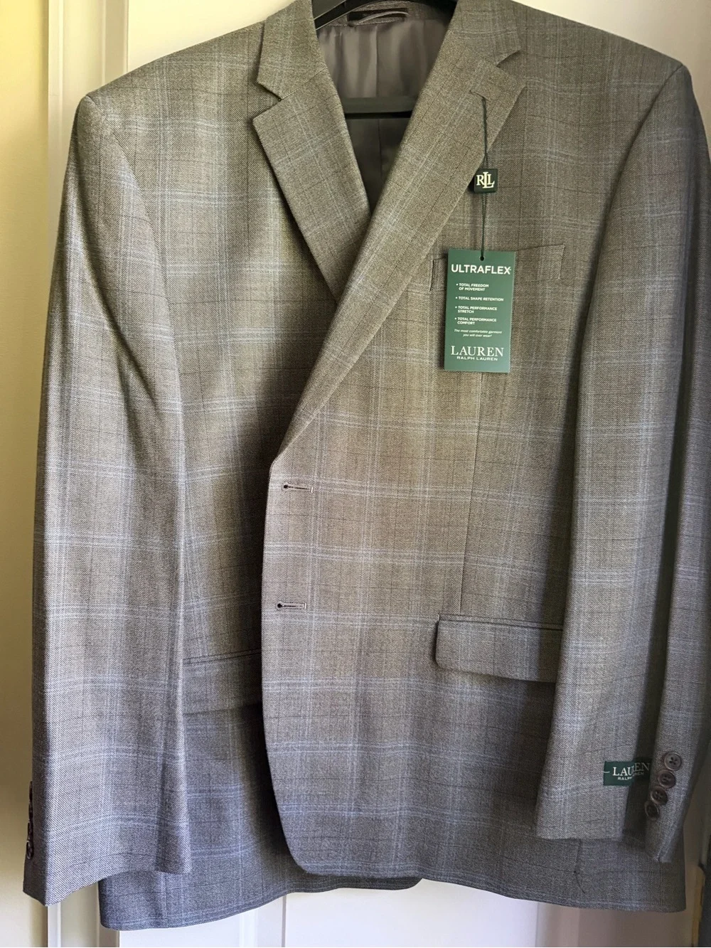 Ralph Lauren Gray Plaid Ultraflex Sport Coat